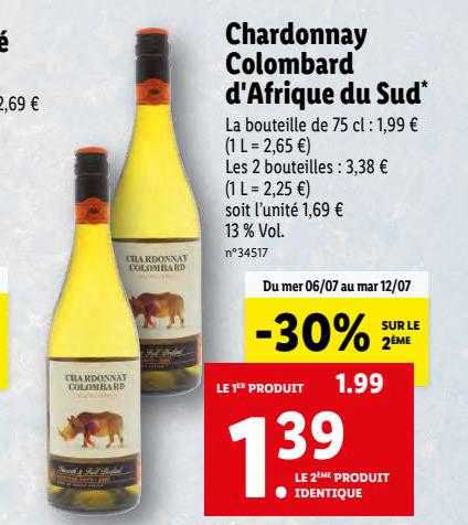chardonnay colombard d'afrique du sud