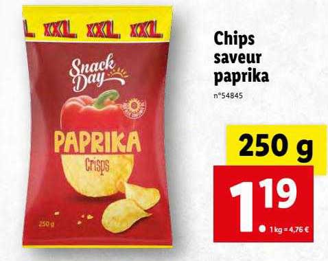 chips saveur paprika snack day