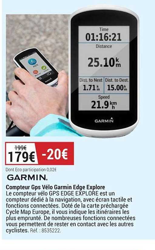 compteur gps vélo garmin edge explore