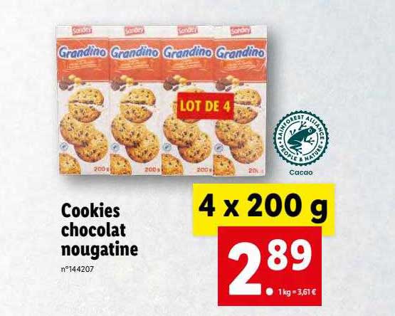 Cookies Chocolat Nougatine