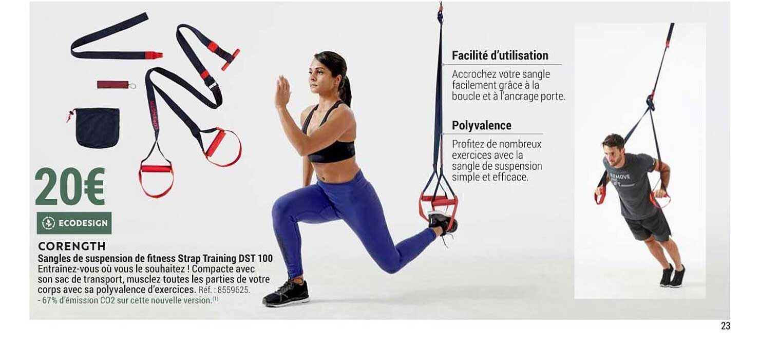 corength sangles de suspensions de fitness strap training dst 100