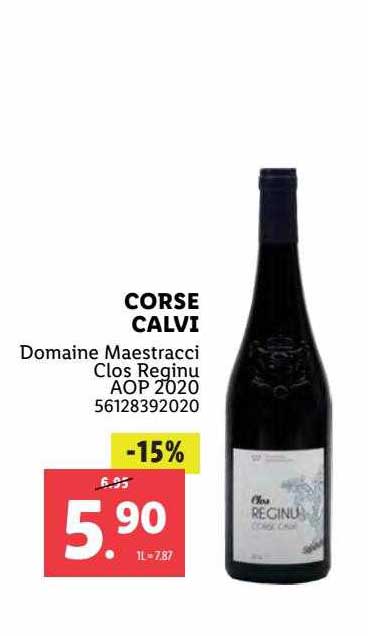 corse calvi domaine maestracci clos reginu aop 2020