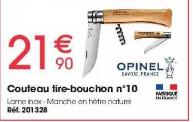 couteau tire-bouchon n°10