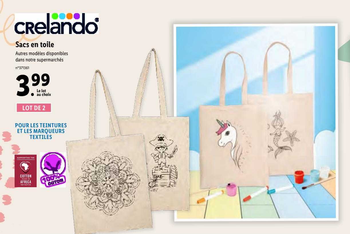 crelando sacs en toile