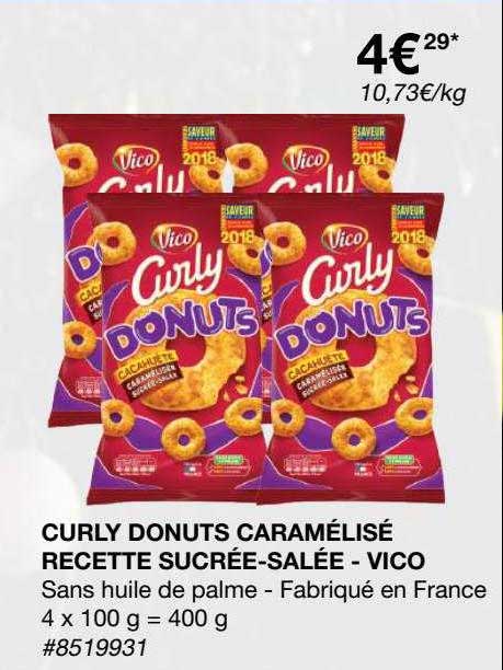 Curly Donuts Caramélisé Recette Sucrée-salée - Vico