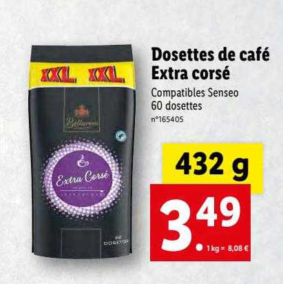 Dosettes De Café Extra Corsé