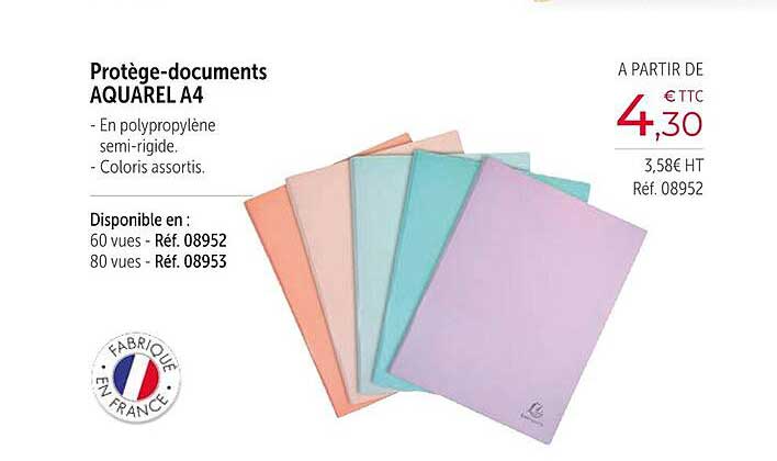 exacompta protège-documents aquarel a4