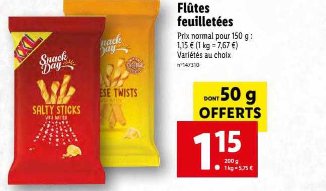 flûtes feuilletées snack day