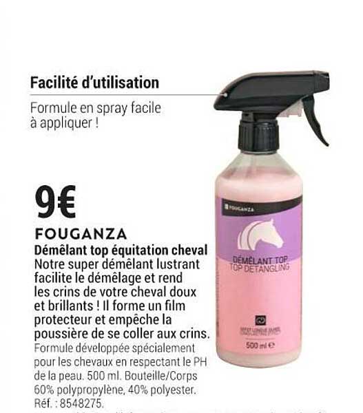 Fouganza Démêlant Top équitation Cheval