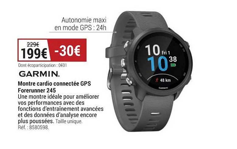 garmin montre cardio connectée gps forerunner 245