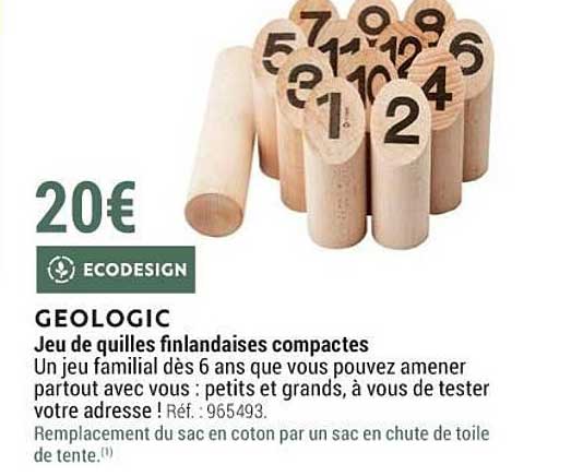 Geologic Jeu De Quilles Finlandaises Compactes