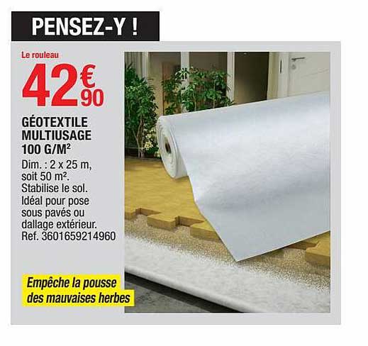 Géotextile Multiusage 100 G-m²