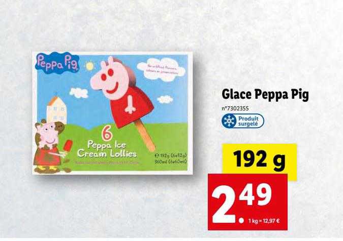 glace peppa pig