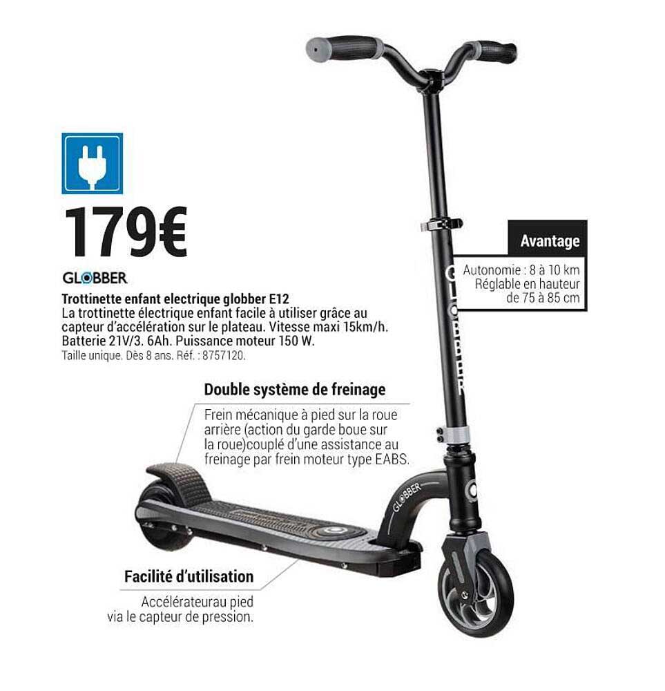 globber trottinette enfant électrique globber e12