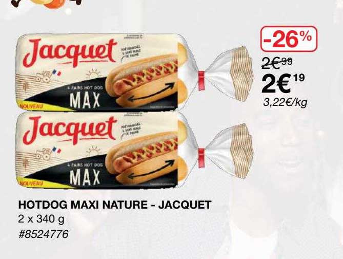 hotdog maxi nature - jacquet