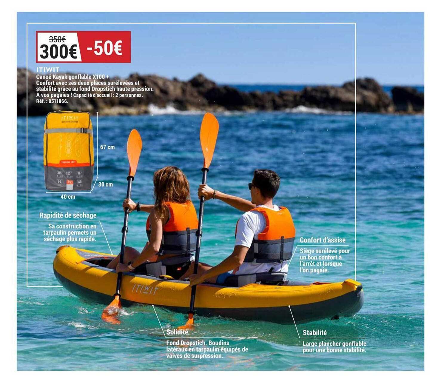 itiwit canoë kayak gonflable x100+