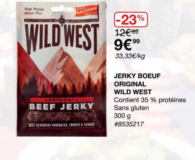 jerky boeuf original wild west