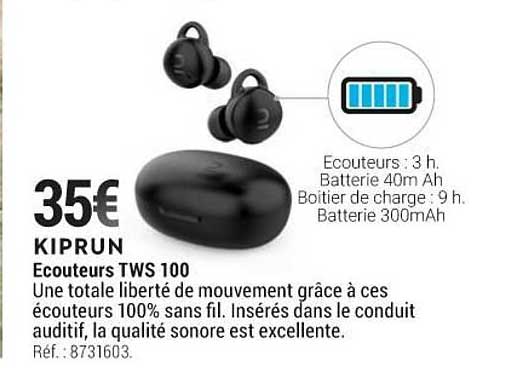 Kiprun Ecouteur Tws100