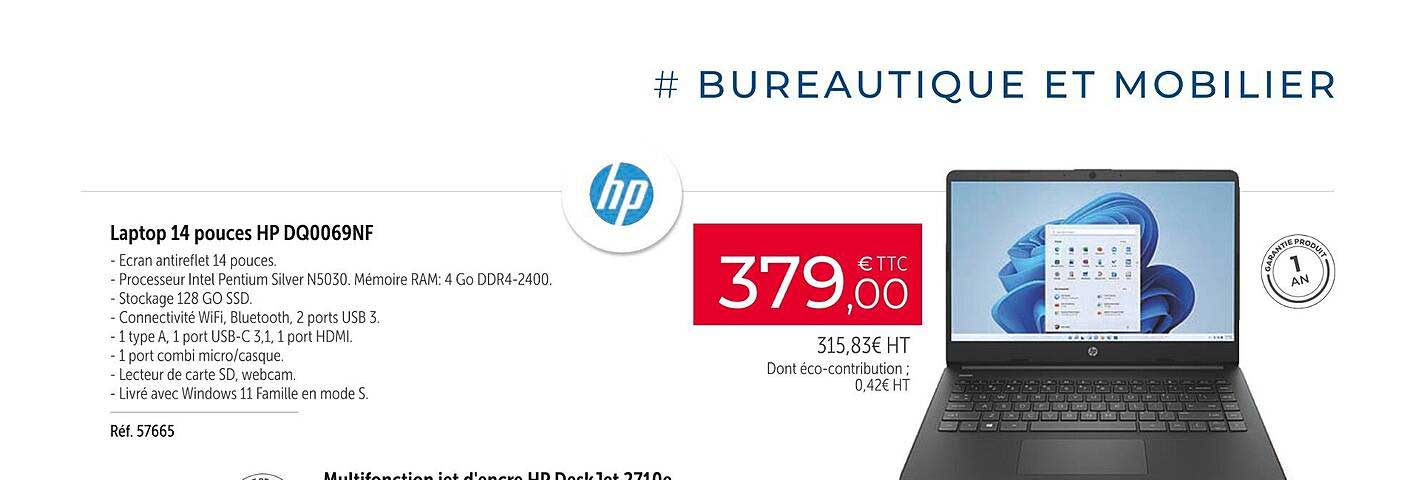 laptop 14 pouces hp dq0069nf