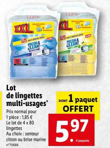 lot de lingettes multi-usages w5