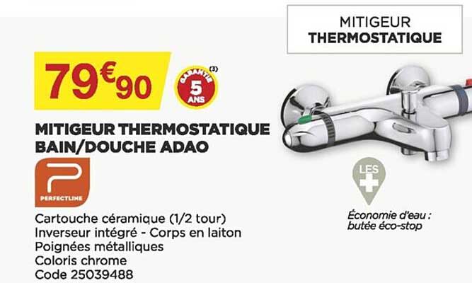 mitigeur thermostatique bain-douche adao