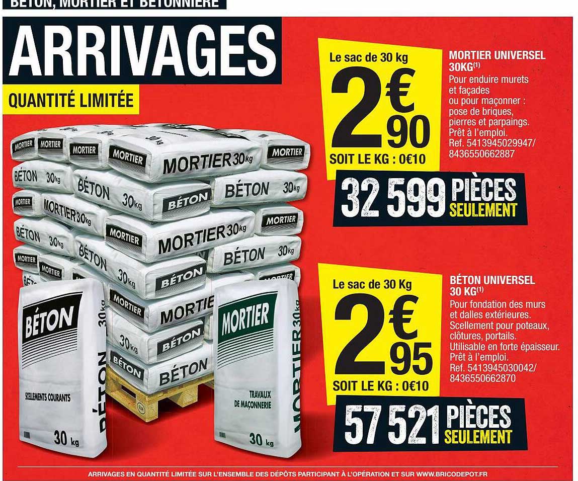 Mortier Universel 30 Kg, Béton Universel 30 Kg