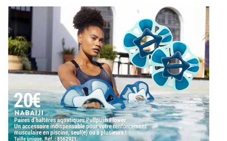 nabaiji paires d'haltères aquatiques pullpush flower