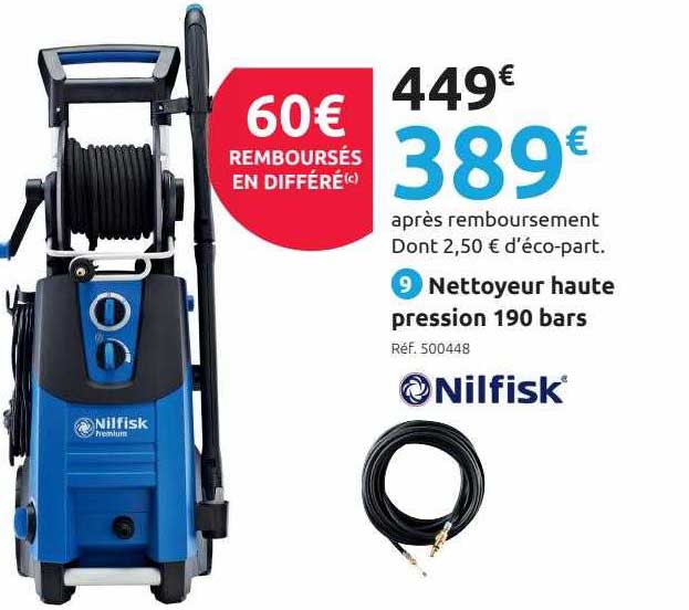 nettoyeur haute pression 190 bars nilfisk