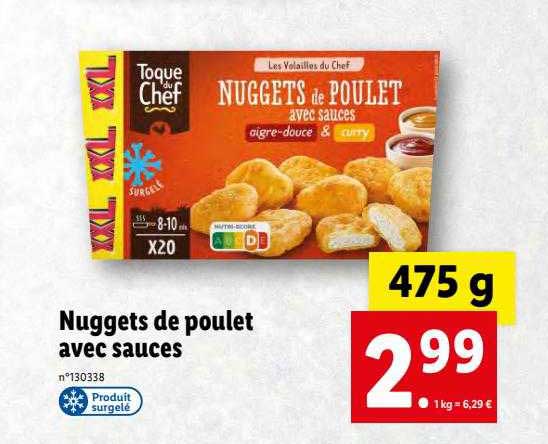 Nuggets De Poulet Avec Sauces