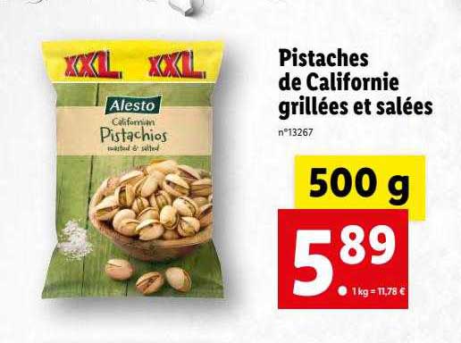 Pistaches De Californie Grillées Et Salées Alesto