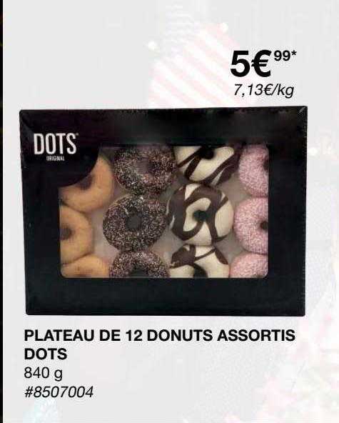 Plateau De 12 Donuts Assortis Dots