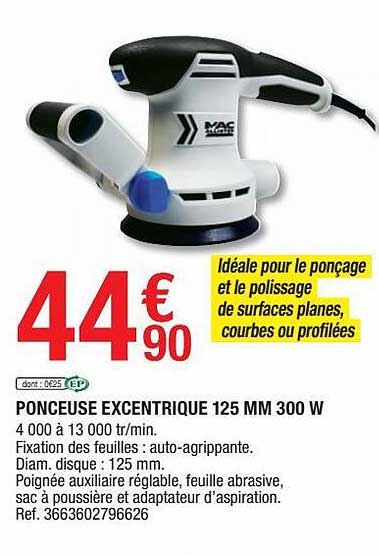 ponceuse excentrique 125 mm 300 w