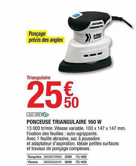ponceuse triangulaire 160 w
