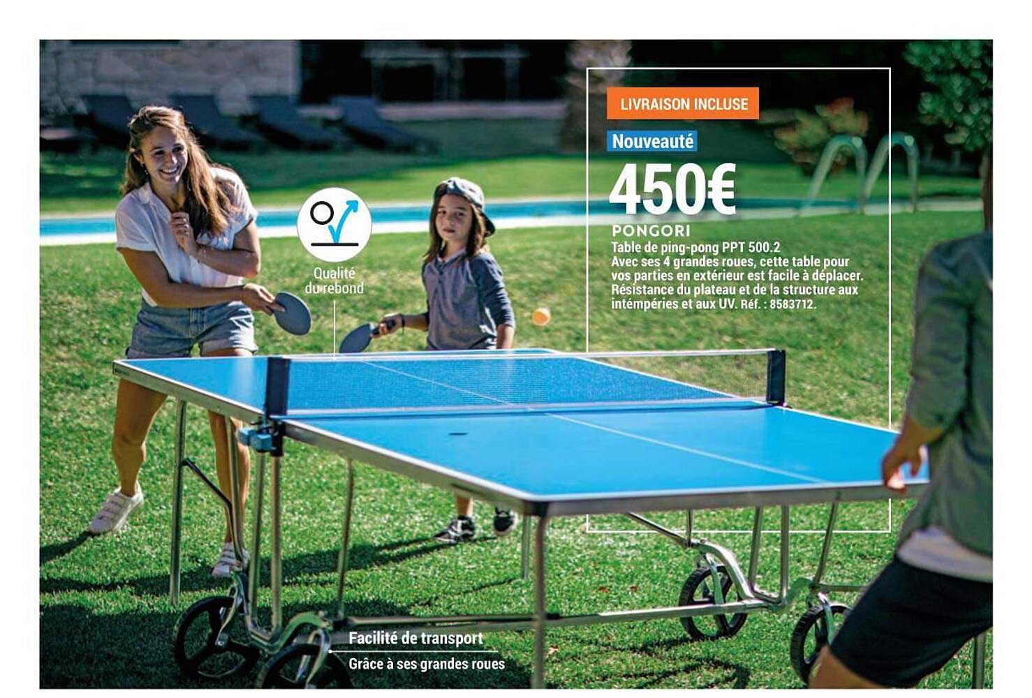 pongori table de ping-pong ppt 500.2
