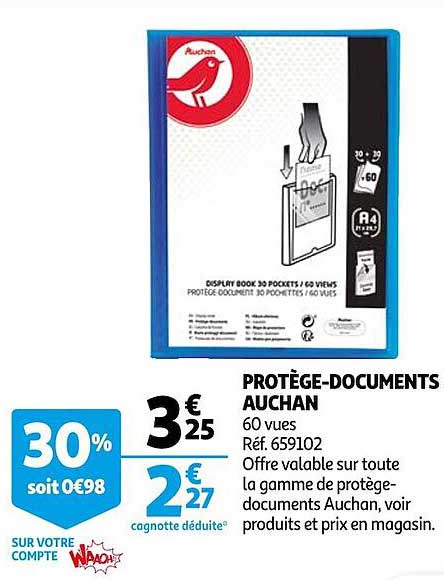 protège-documents auchan