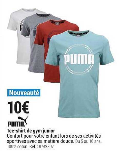 puma tee-shirt de gym junior