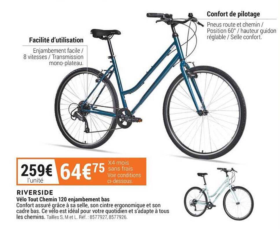 Riverside Vélo Tout Chemin 120 Enjambement Bas