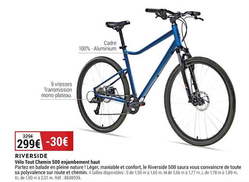 riverside vélo tout chemin 500 enjambement haut