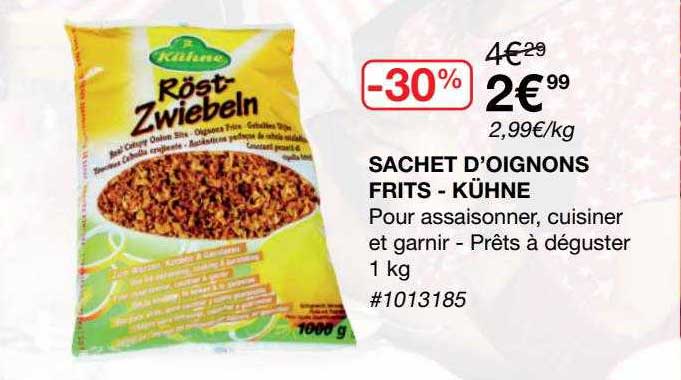 sachet d'oignons frits - kühne