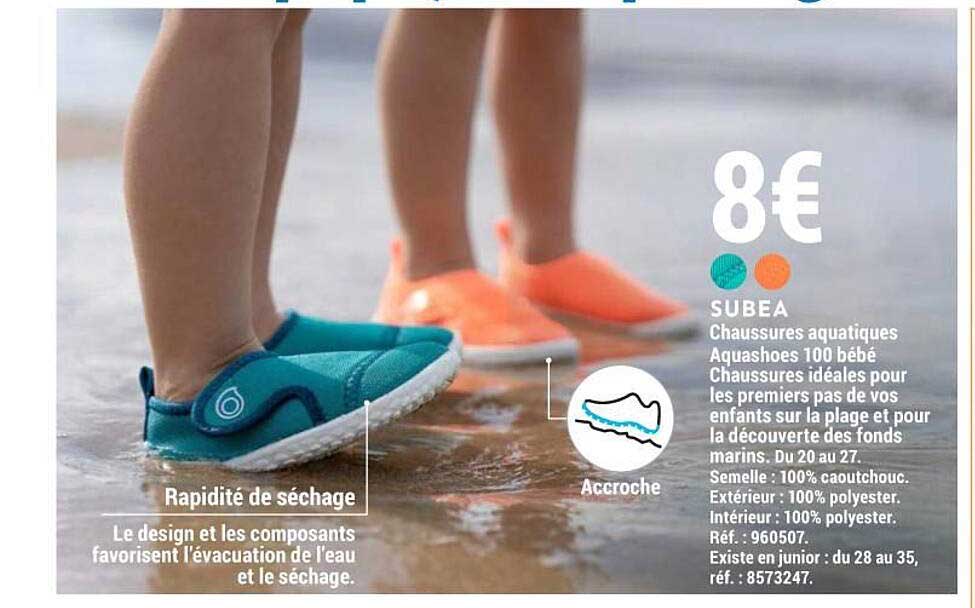 subea chaussures aquatiques aquashoes 100 bébé