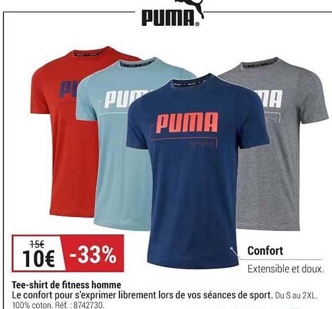 tee-shirt de fitness homme puma