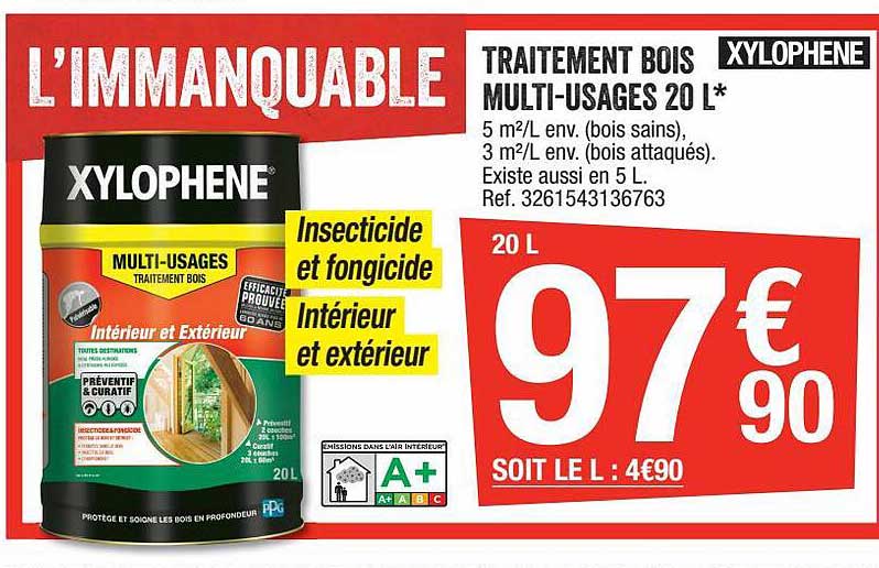 Traitement Bois Multi-usages 20l Xylophene