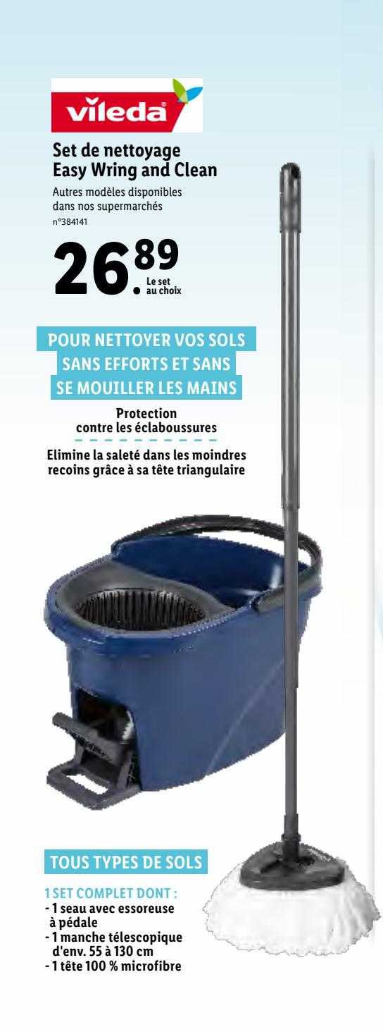 vileda set de nettoyage easy wring and clean