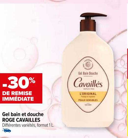 gel bain et douche roge cavaillès
