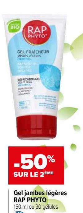 gel jambes légères rap phyto