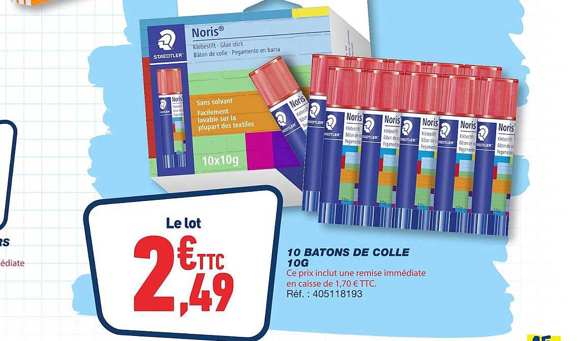 10 Bâtons De Colle 10g Noris