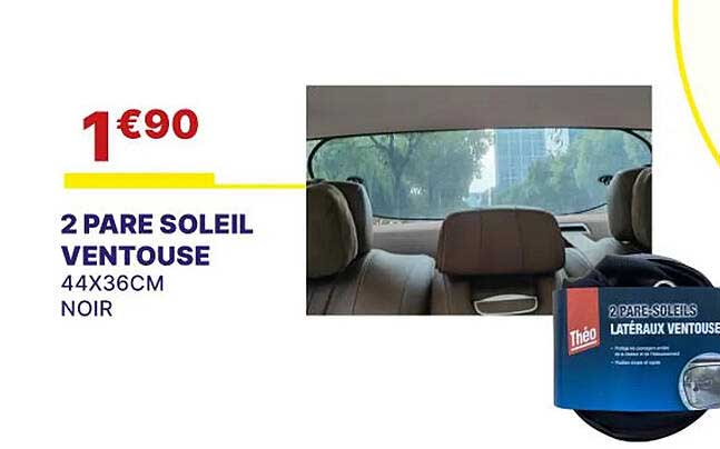2 pare soleil ventouse