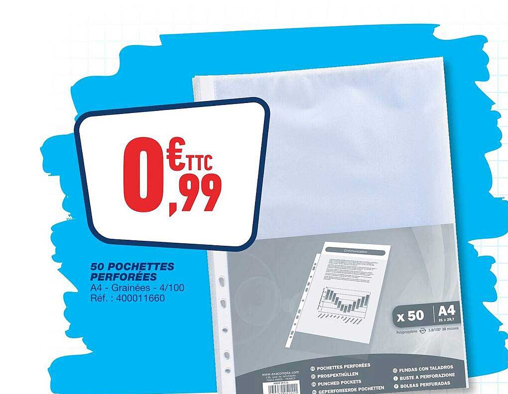 50 Pochettes Perforées