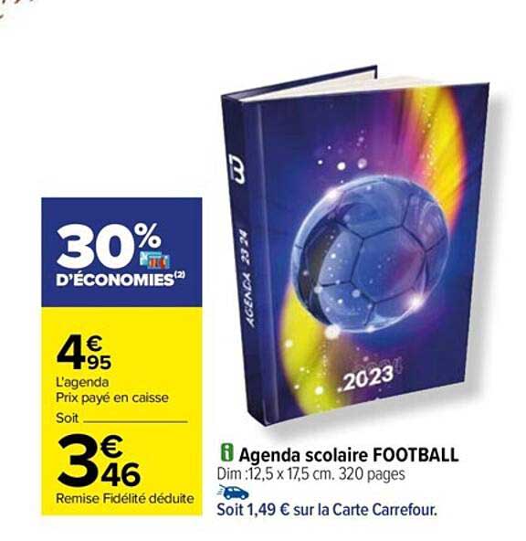 Agenda Scolaire Football