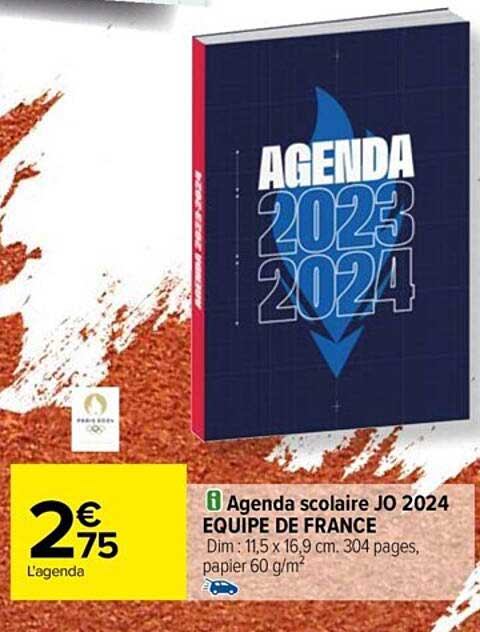 Agenda Scolaire Jo 2024 équipe De France